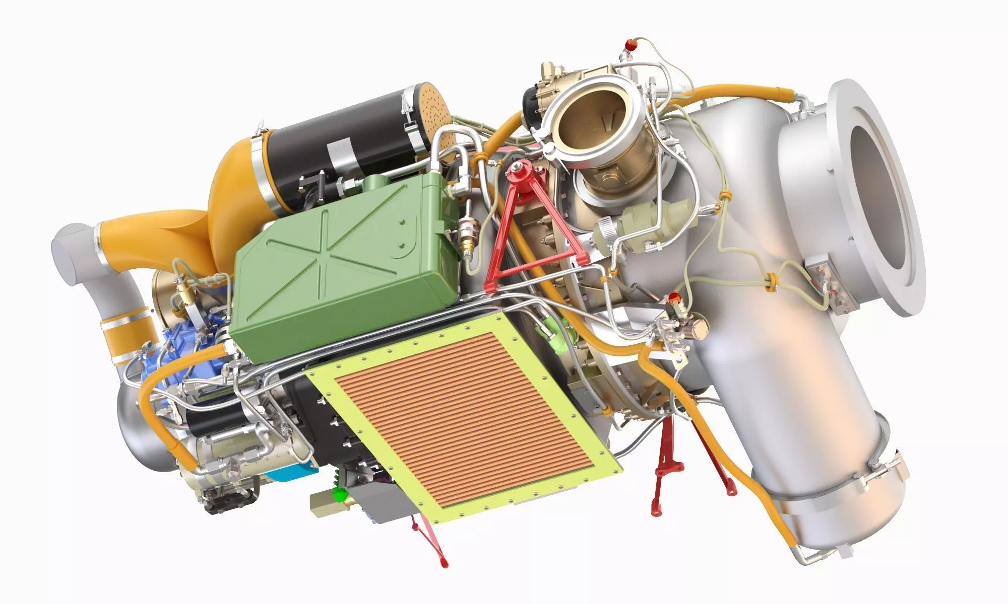 Gas Turbine Engine Garrett GTCP85-98D  3D model_5