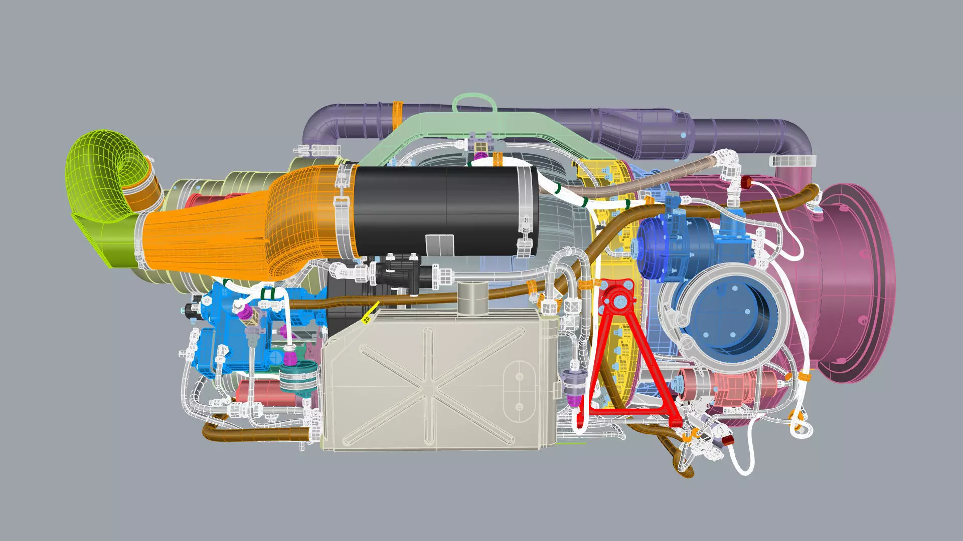 Gas Turbine Engine Garrett GTCP85-98D  3D model_20