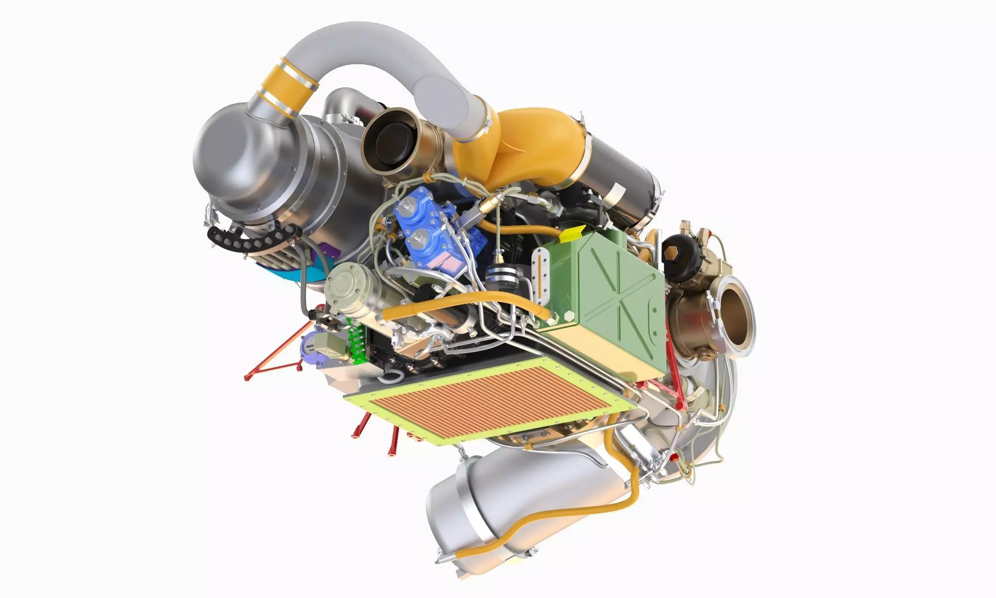 Gas Turbine Engine Garrett GTCP85-98D  3D model_8