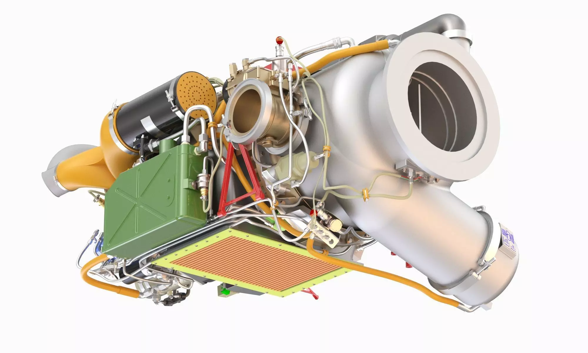 Gas Turbine Engine Garrett GTCP85-98D  3D model_7