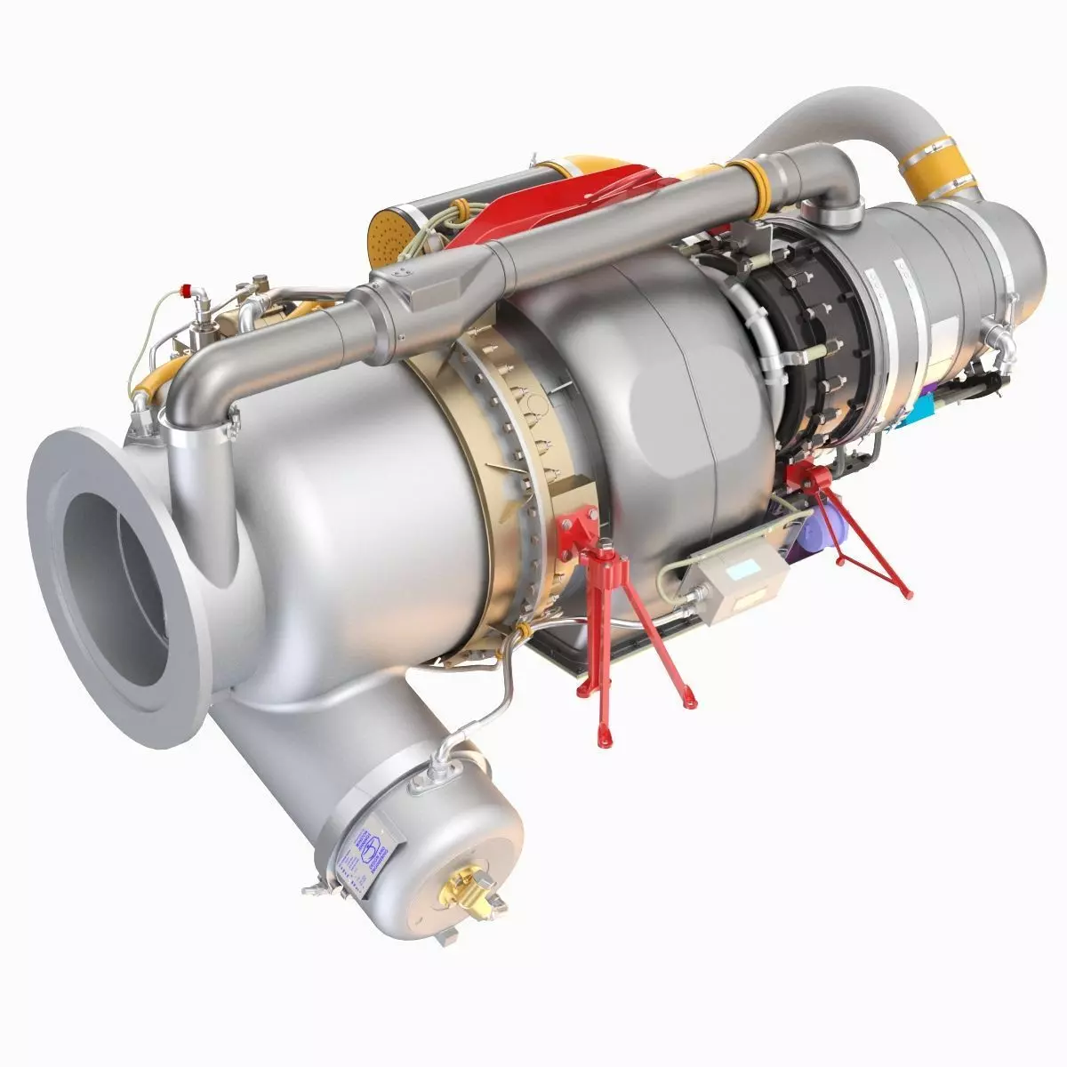 Gas Turbine Engine Garrett GTCP85-98D  3D model_1