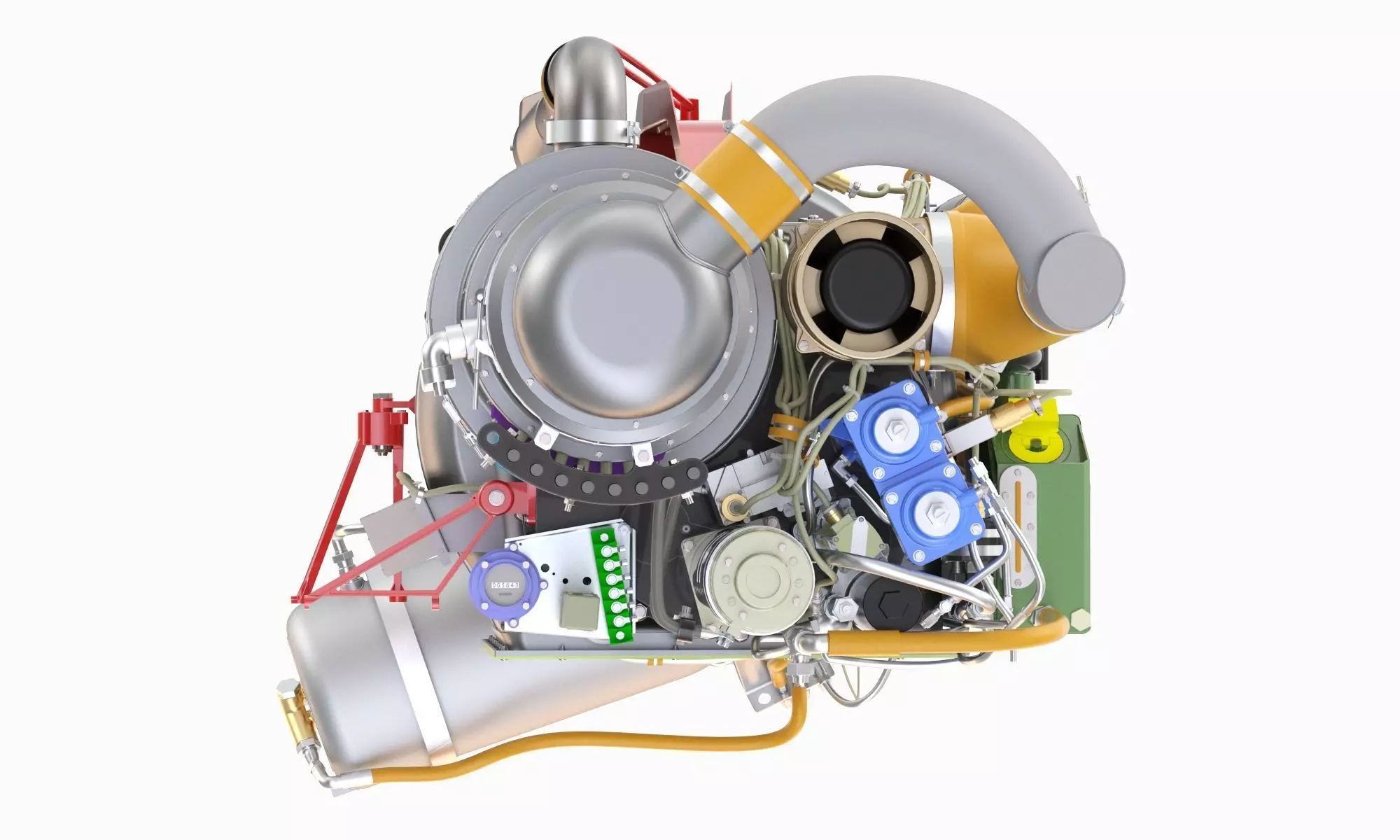 Gas Turbine Engine Garrett GTCP85-98D  3D model_15