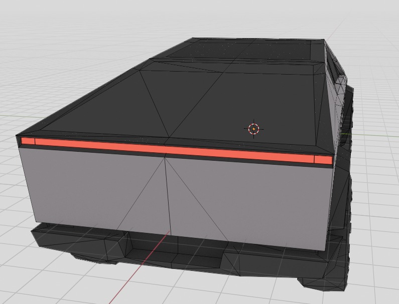 LowPoly CyberTruck Low-poly 3D model_16