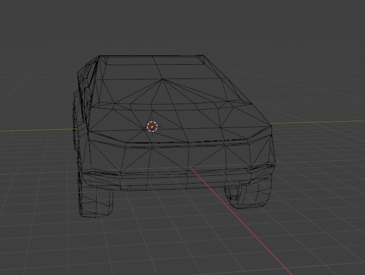LowPoly CyberTruck Low-poly 3D model_14