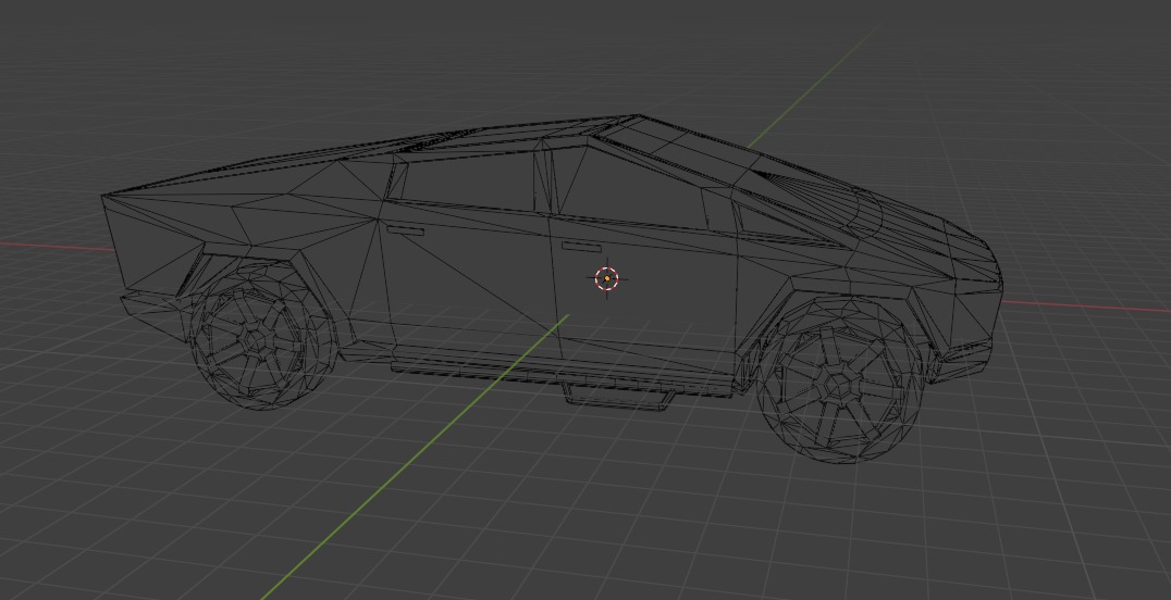 LowPoly CyberTruck Low-poly 3D model_13