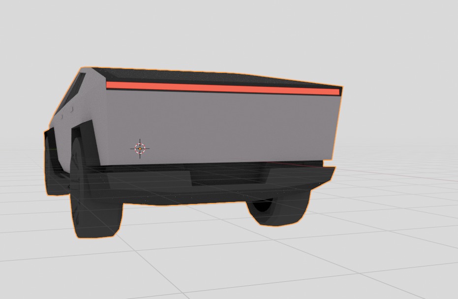 LowPoly CyberTruck Low-poly 3D model_28
