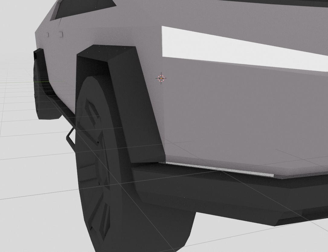 LowPoly CyberTruck Low-poly 3D model_23