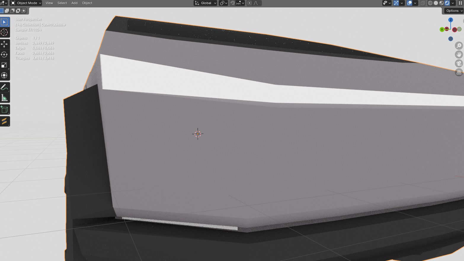 LowPoly CyberTruck Low-poly 3D model_26