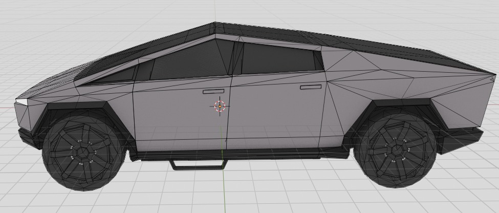 LowPoly CyberTruck Low-poly 3D model_18