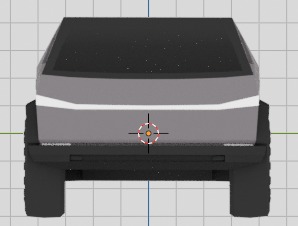 LowPoly CyberTruck Low-poly 3D model_6