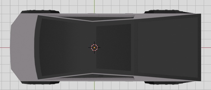 LowPoly CyberTruck Low-poly 3D model_9