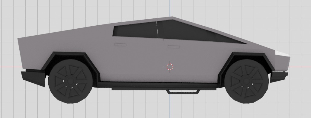 LowPoly CyberTruck Low-poly 3D model_3