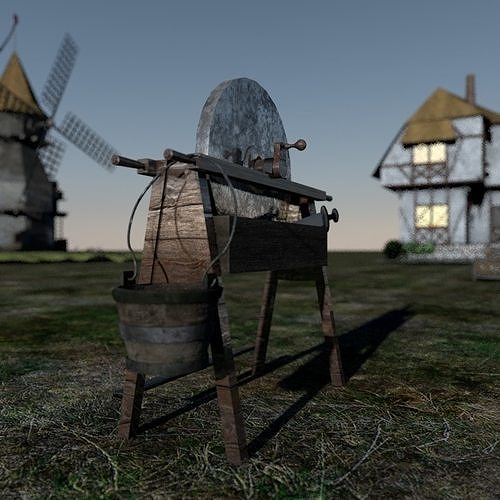 Medieval shapering machine 3D model