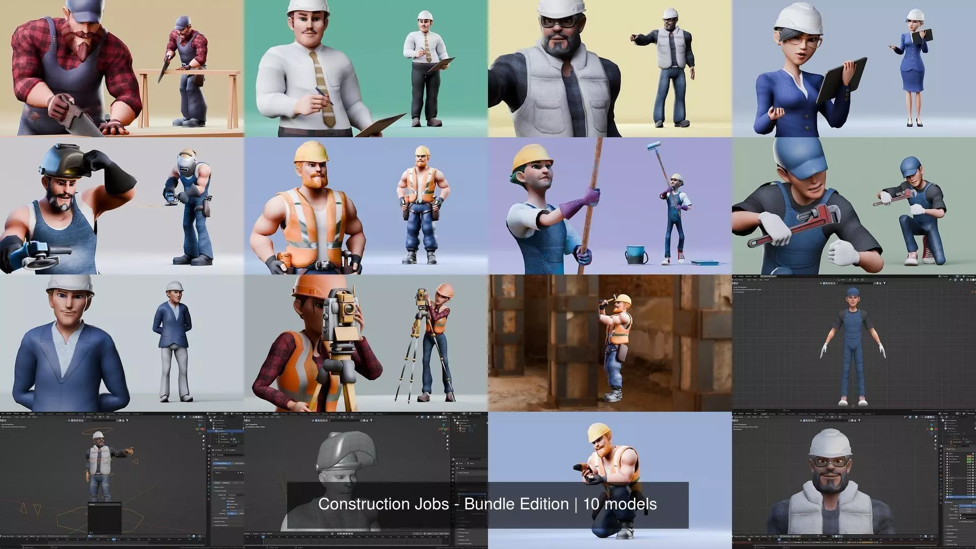 Construction Jobs - Bundle Edition 3D Model Collection_1