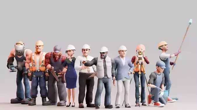 Construction Jobs - Bundle Edition 3D Model Collection