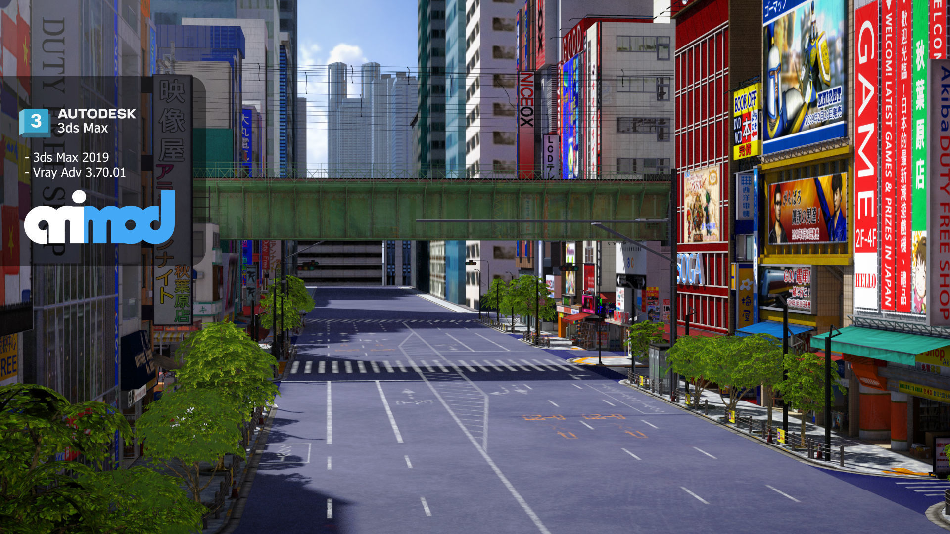 Akihabara Street 3D model_1