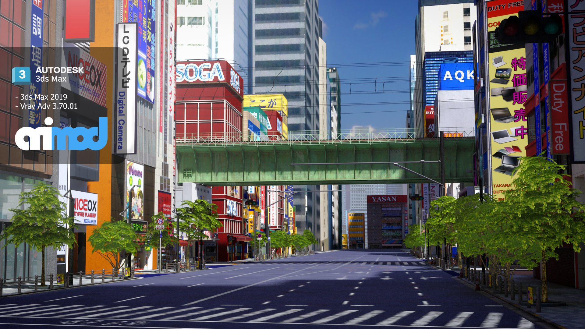 Akihabara Street 3D model_2