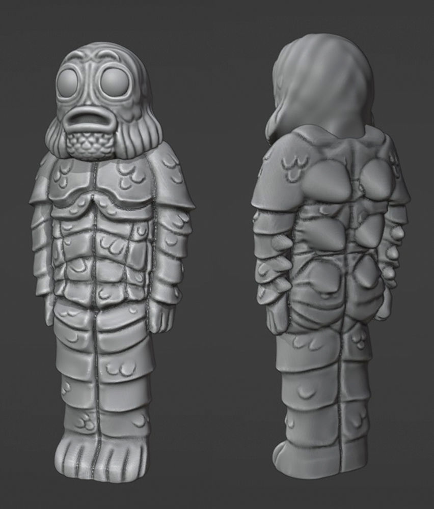 Sea Monster Totem 3D print model_2