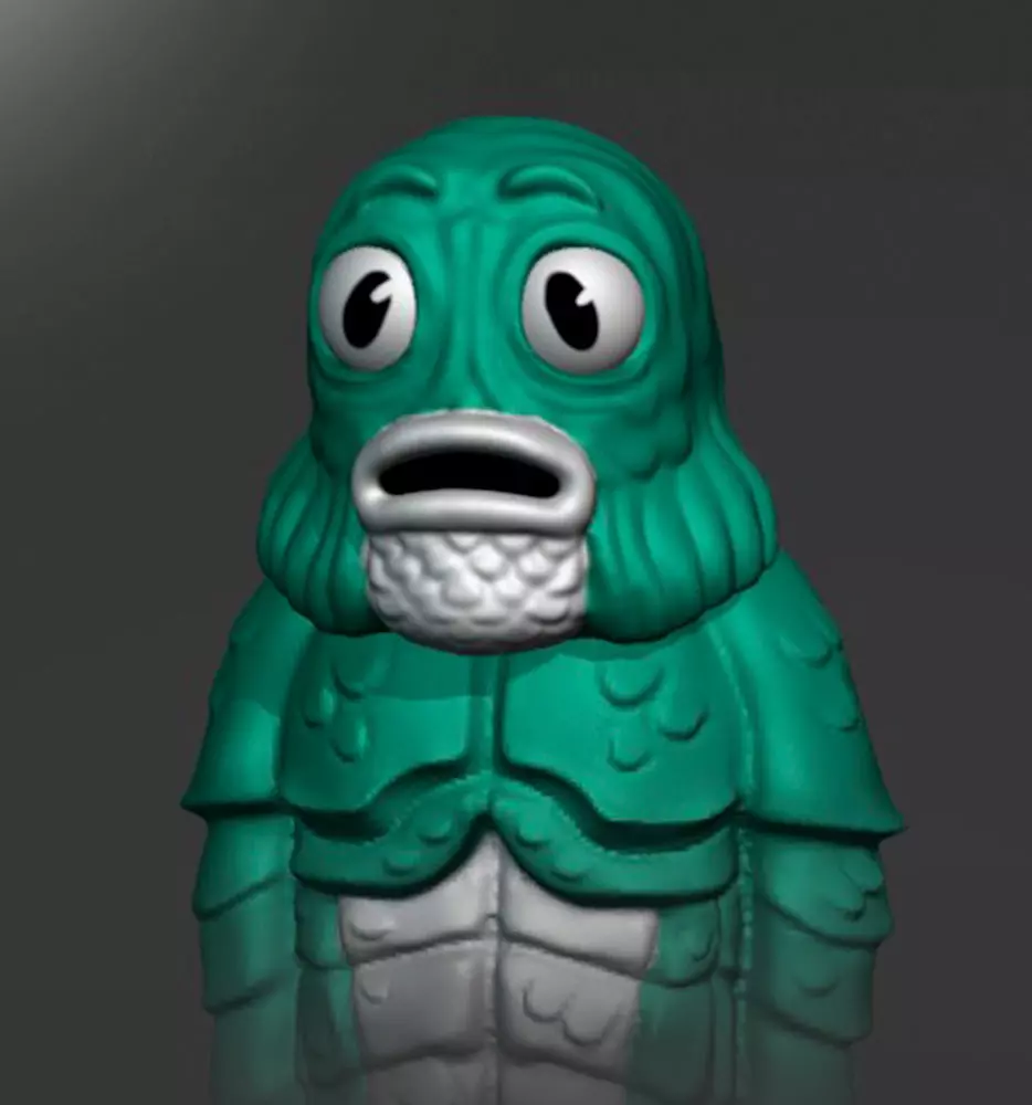 Sea Monster Totem 3D print model_0