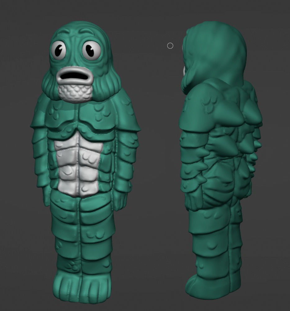 Sea Monster Totem 3D print model_1