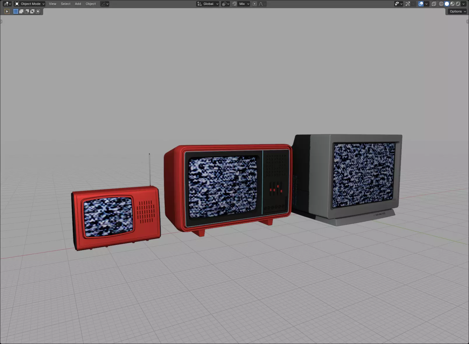 Retro TVs  01 3D model_0