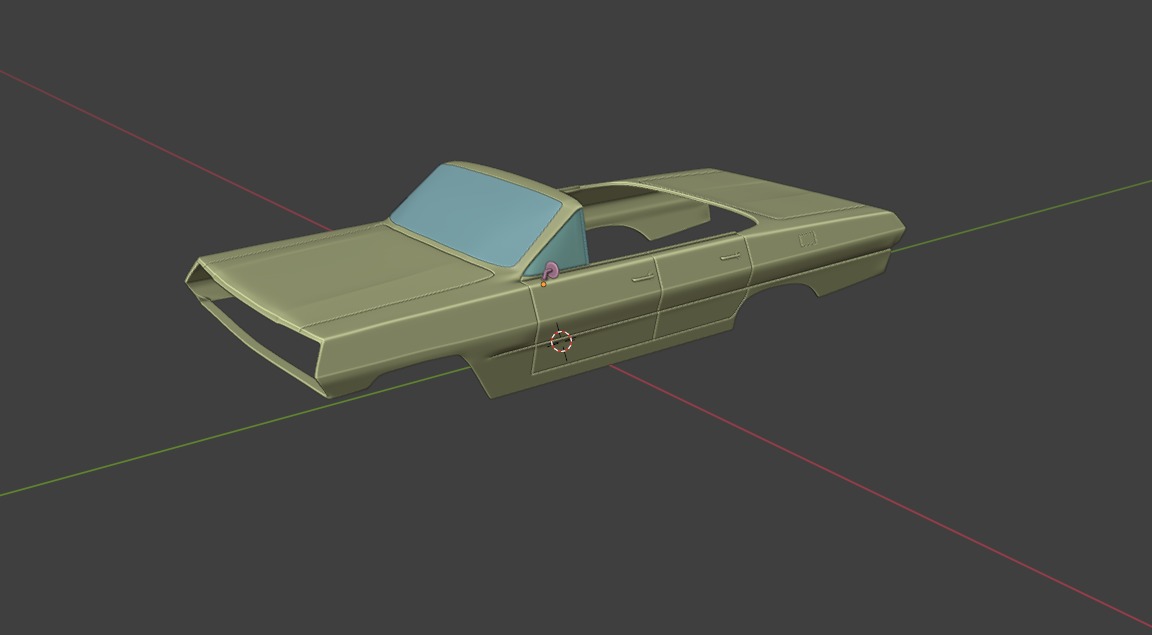 Chevrolet Impala 1963 Convertible 4-Door Open top 3D print model_8