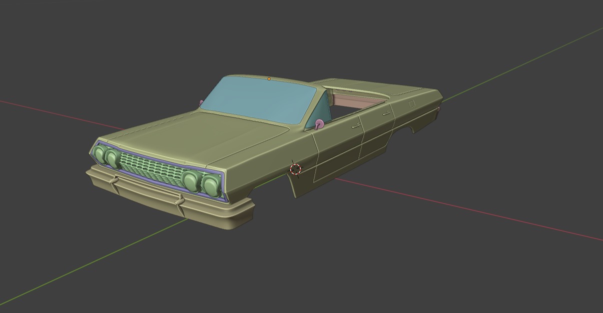 Chevrolet Impala 1963 Convertible 4-Door Open top 3D print model_19