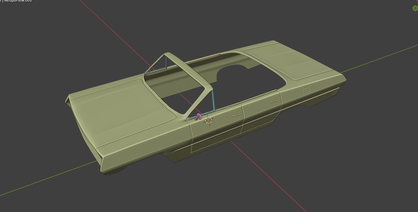 Chevrolet Impala 1963 Convertible 4-Door Open top 3D print model_14