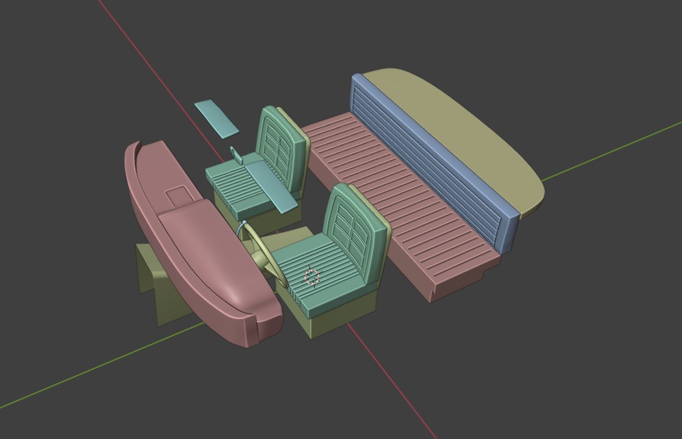 Chevrolet Impala 1963 Convertible 4-Door Open top 3D print model_10