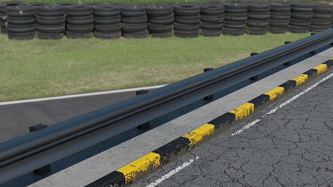 The Road Side Barrier  3D model