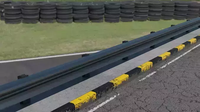 The Road Side Barrier  3D model