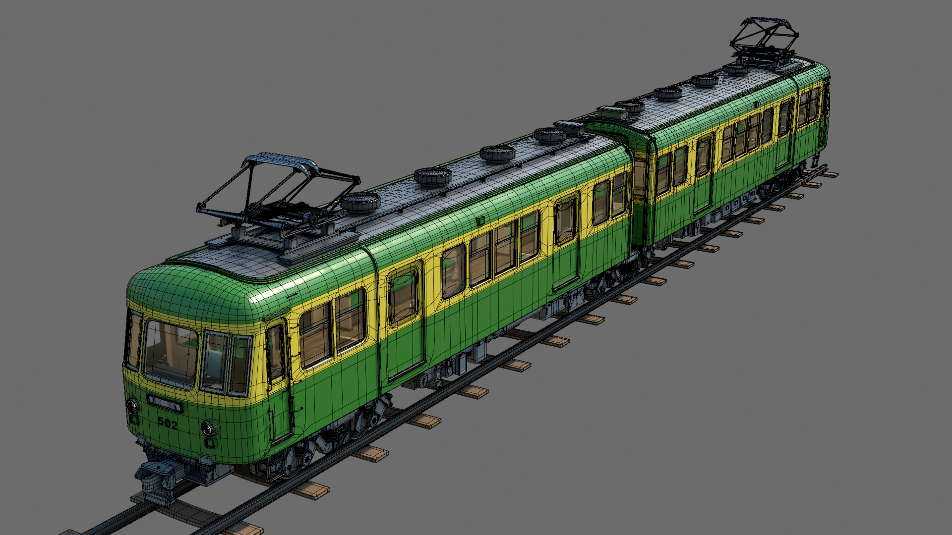 Enoshima Electric Railway Type 500 Train textured 4k resolution 3D model_9