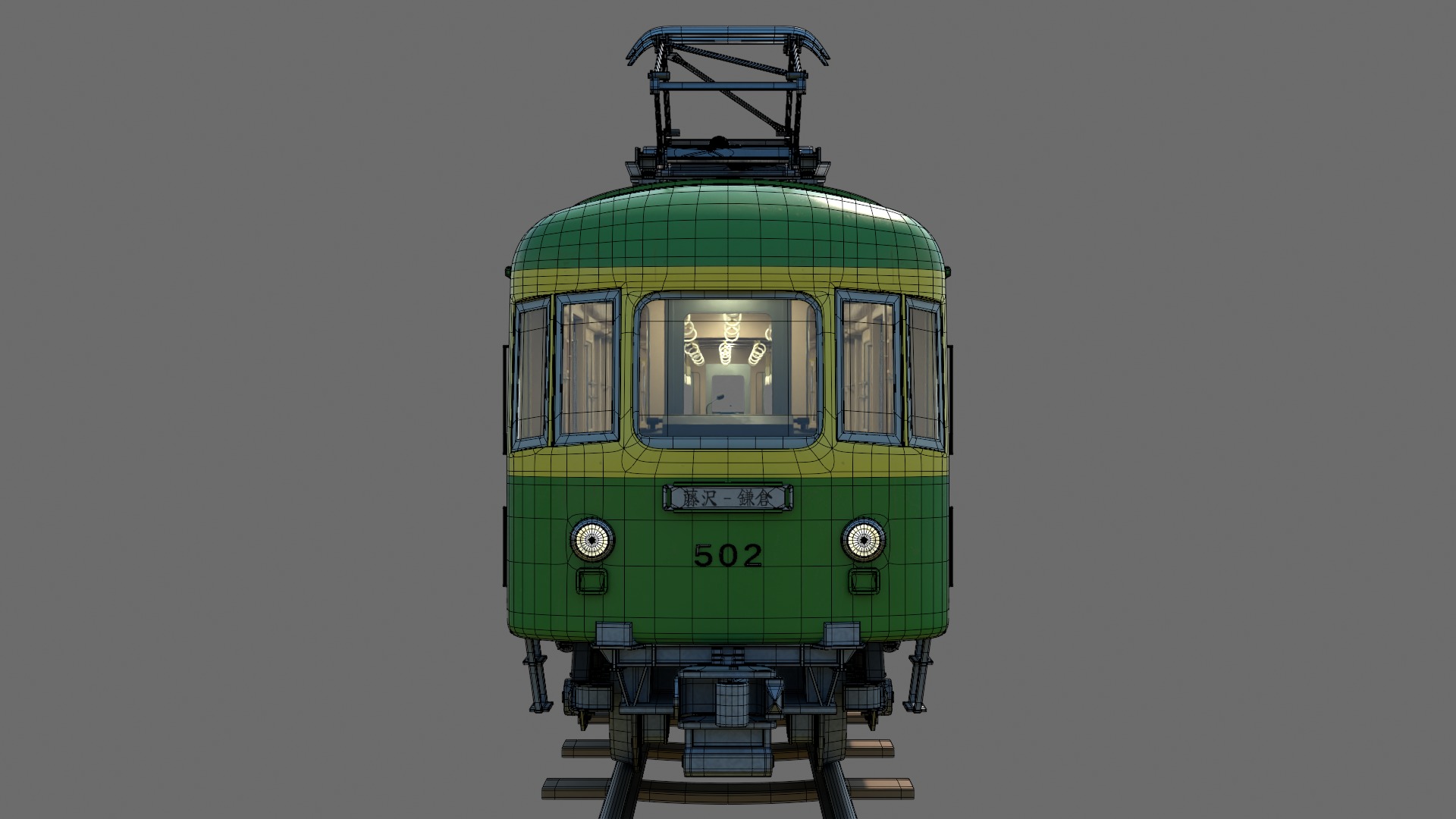 Enoshima Electric Railway Type 500 Train textured 4k resolution 3D model_10