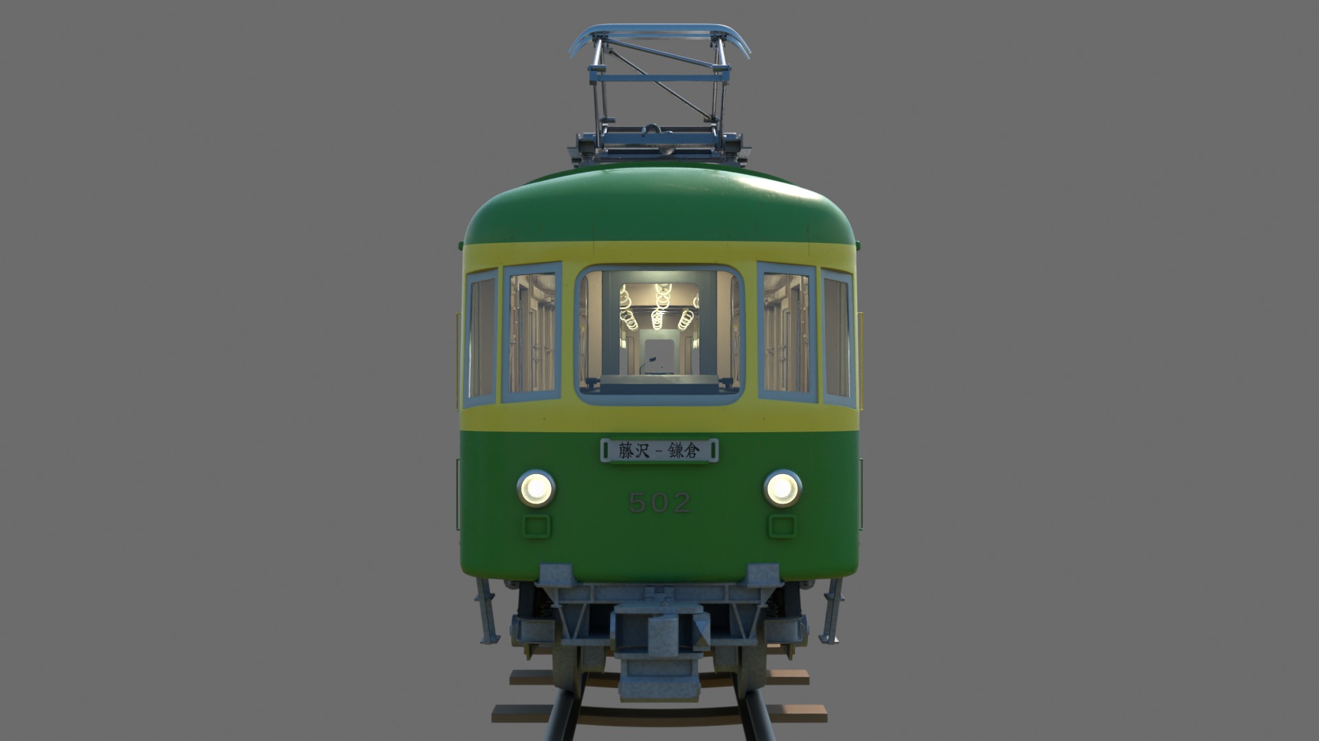 Enoshima Electric Railway Type 500 Train textured 4k resolution 3D model_3