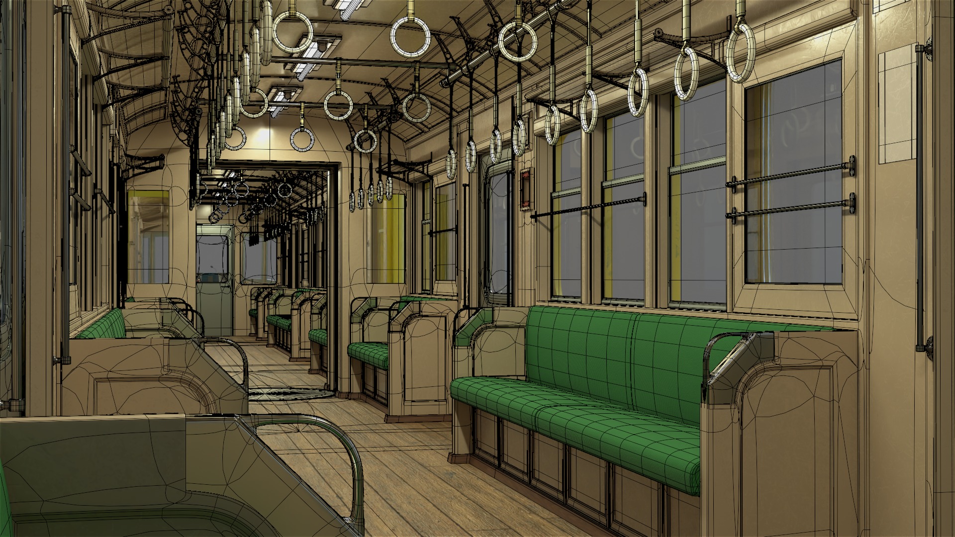 Enoshima Electric Railway Type 500 Train textured 4k resolution 3D model_13