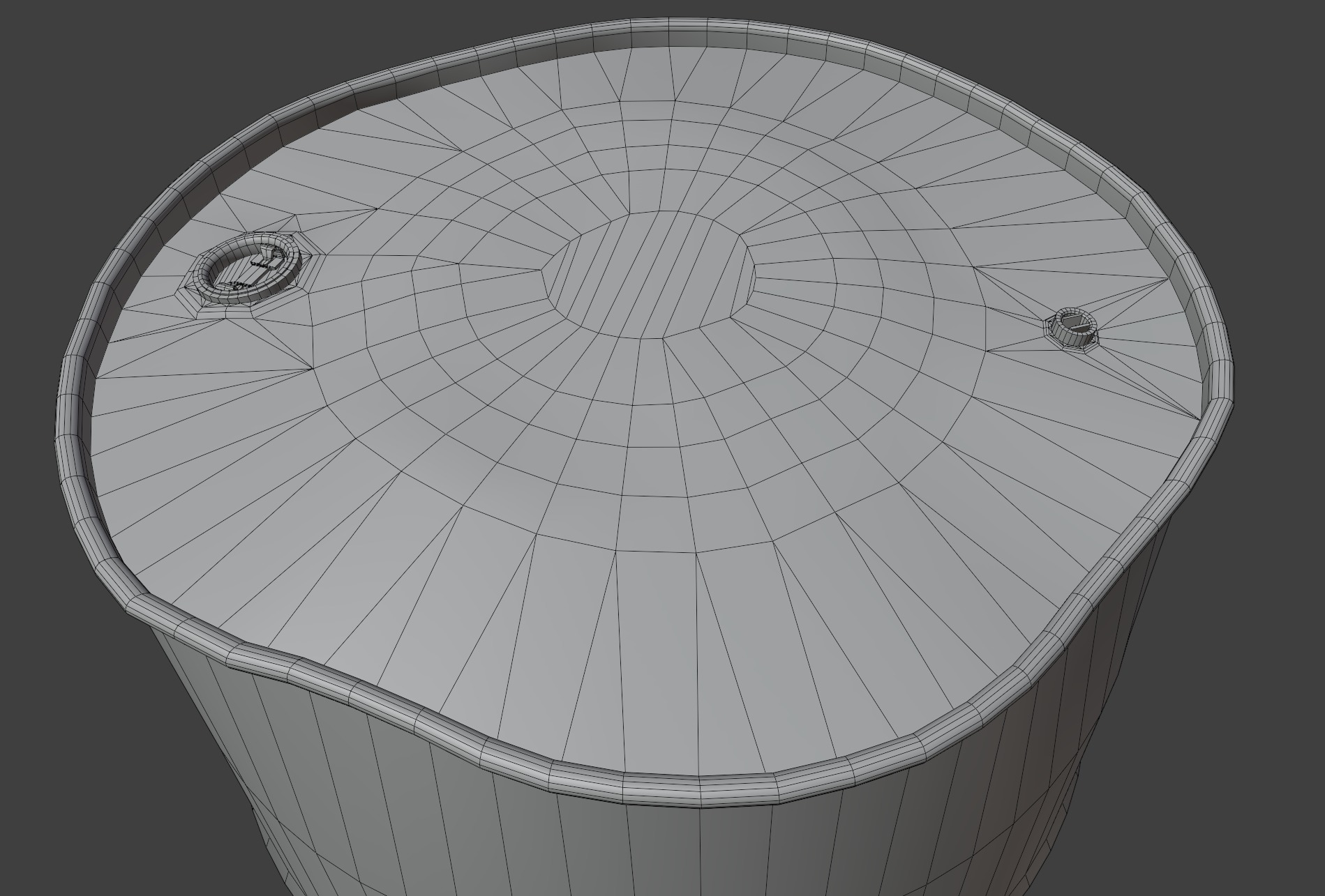 Metal Barrel Used Low-poly 3D model_6
