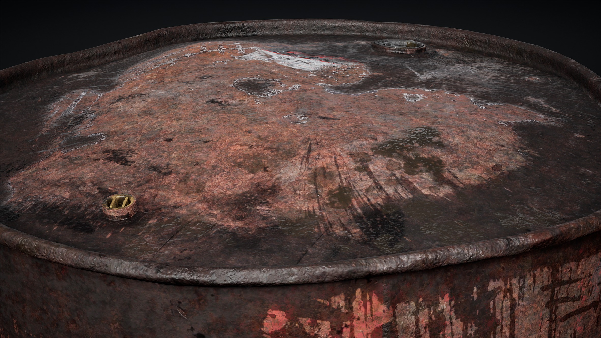 Metal Barrel Used Low-poly 3D model_3