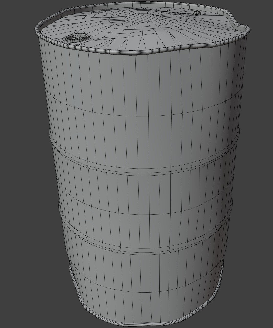 Metal Barrel Used Low-poly 3D model_5