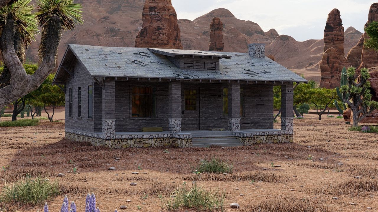 old house-Old Abandoned House 3D model_6