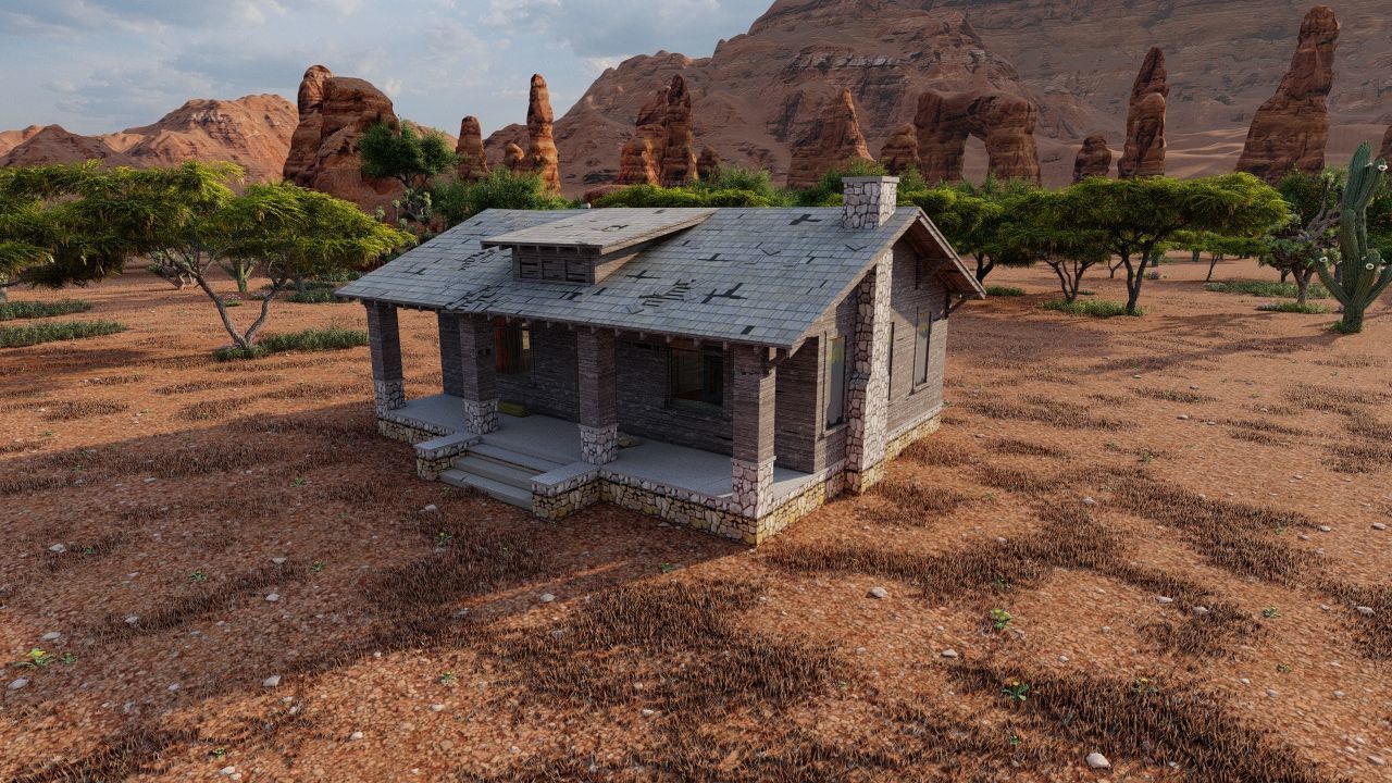 old house-Old Abandoned House 3D model_11