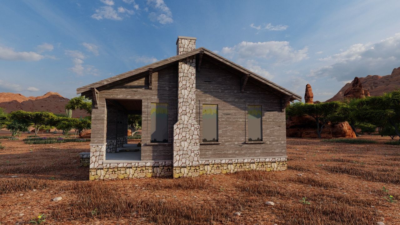 old house-Old Abandoned House 3D model_9