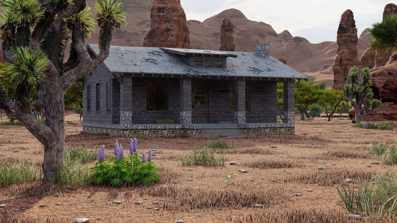 old house-Old Abandoned House 3D model_4