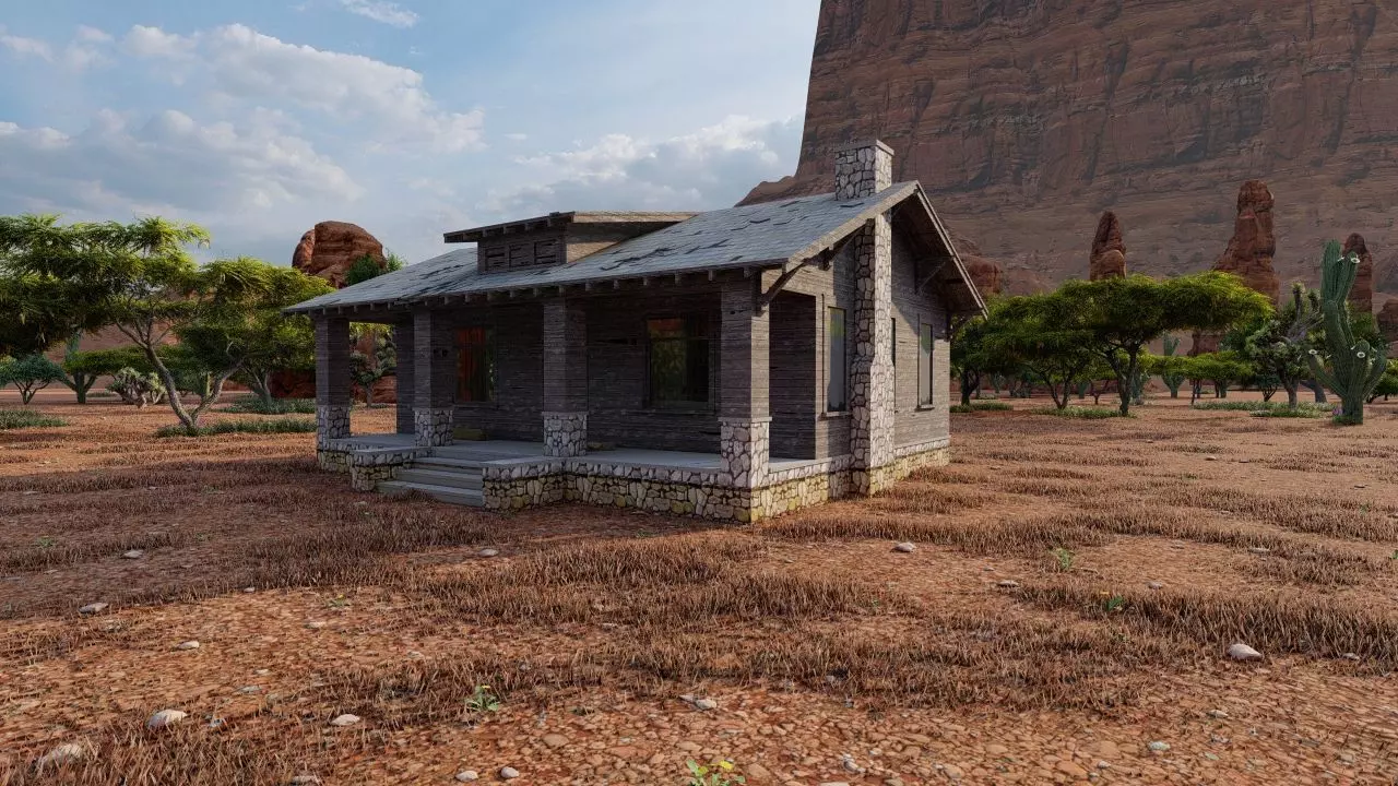 old house-Old Abandoned House 3D model_0