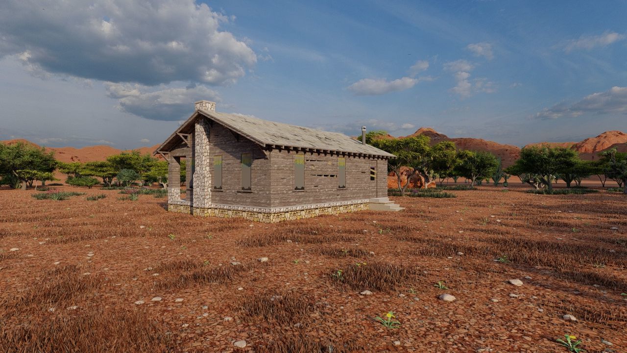 old house-Old Abandoned House 3D model_7