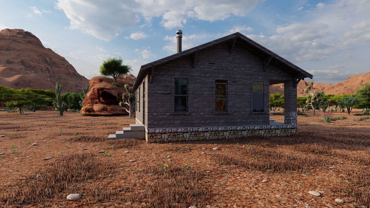 old house-Old Abandoned House 3D model_5