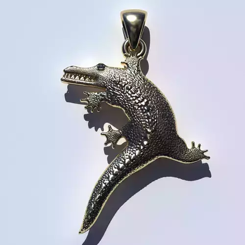  Crocodile Pendant  3D print model