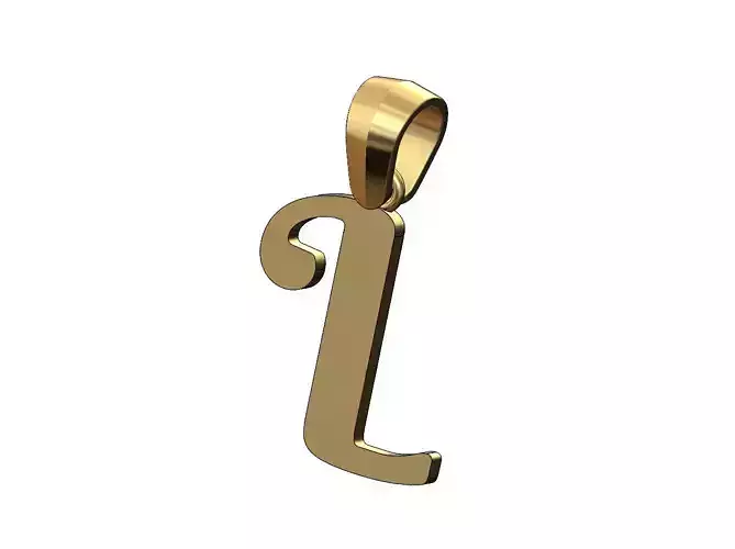 L letter initial berkshire swash font pendant charm bail