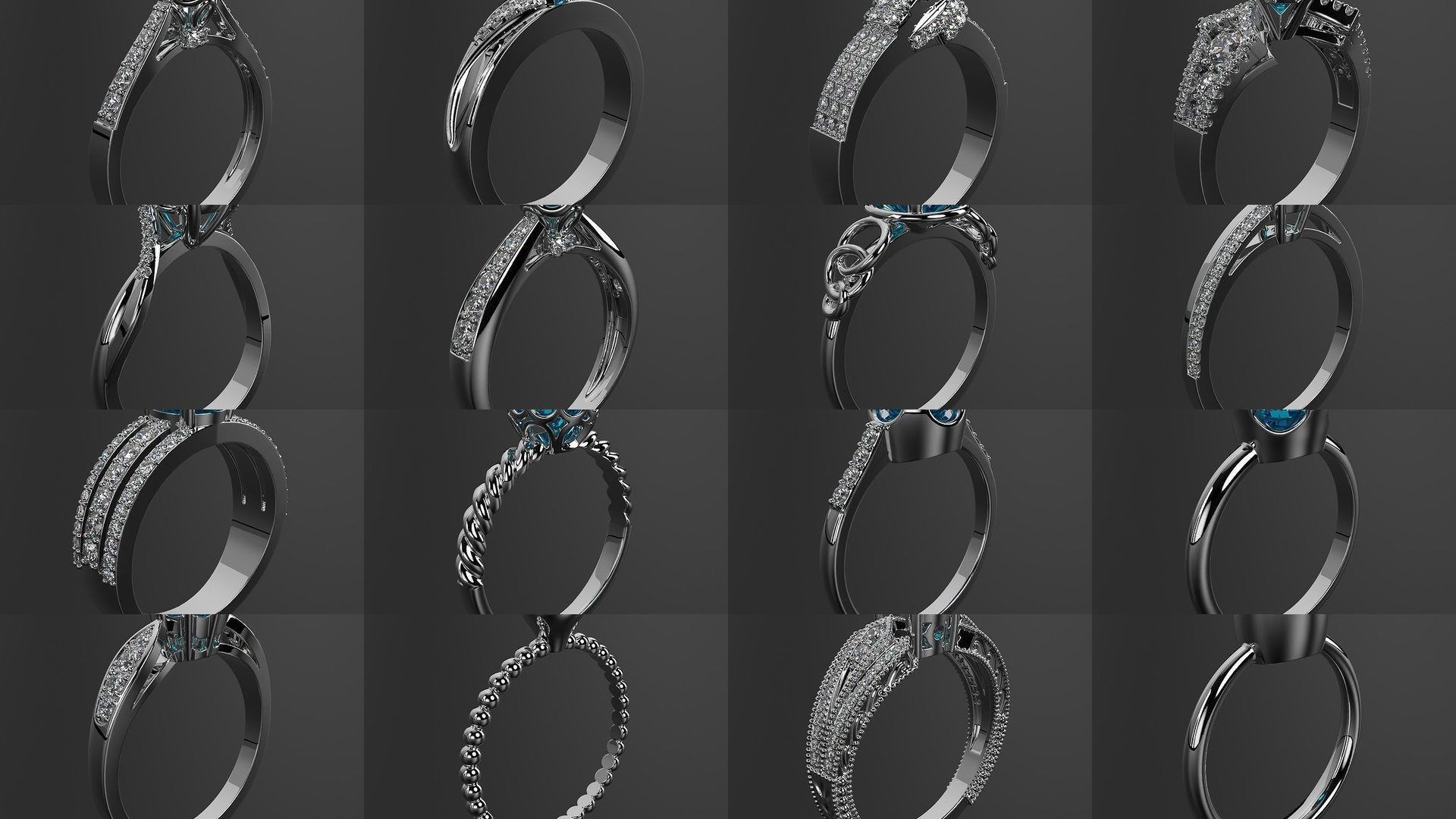 2024 B14 1-700 Engagement Rings 3D Model Collection-700 Files _19