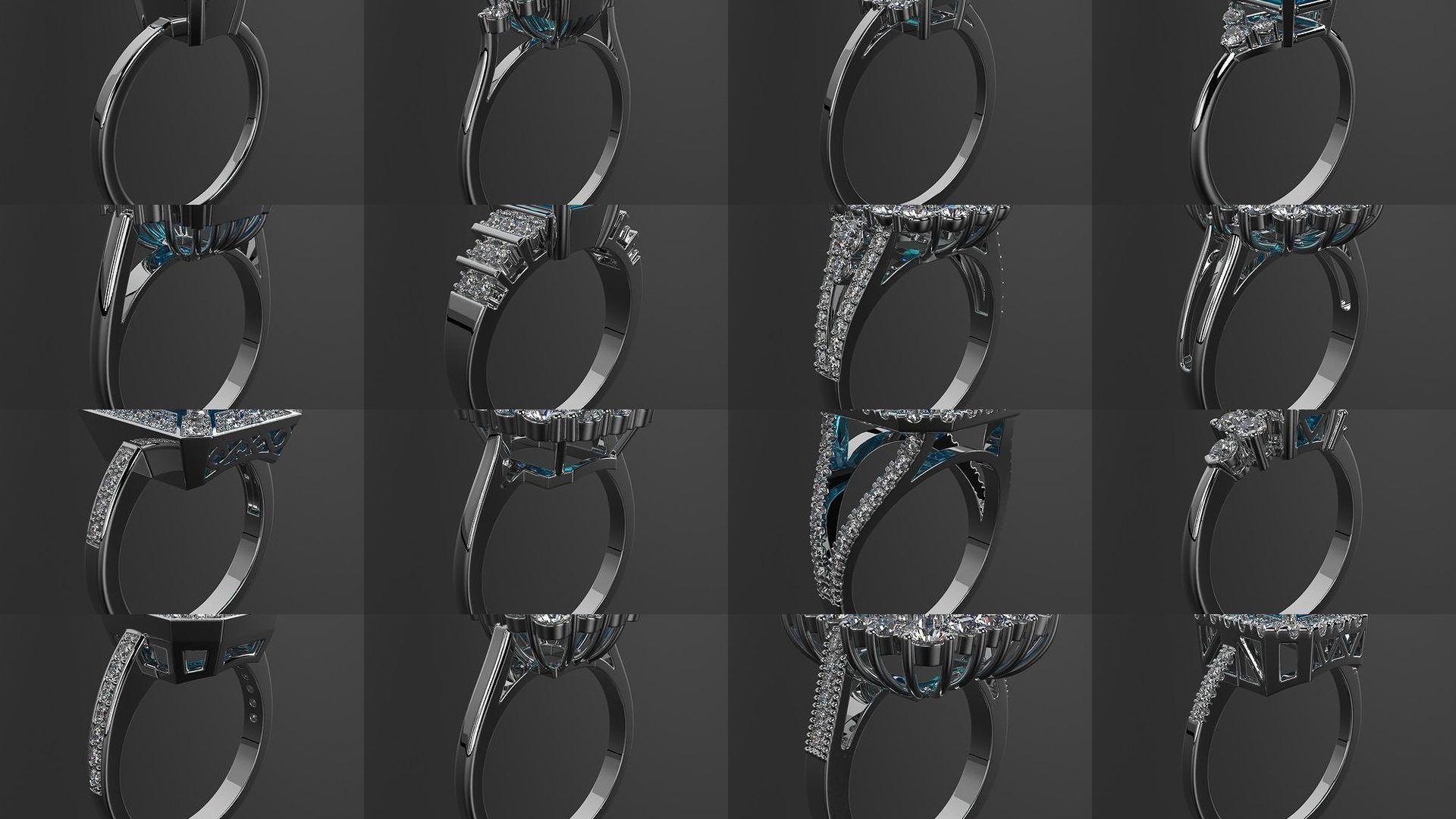 2024 B14 1-700 Engagement Rings 3D Model Collection-700 Files _92