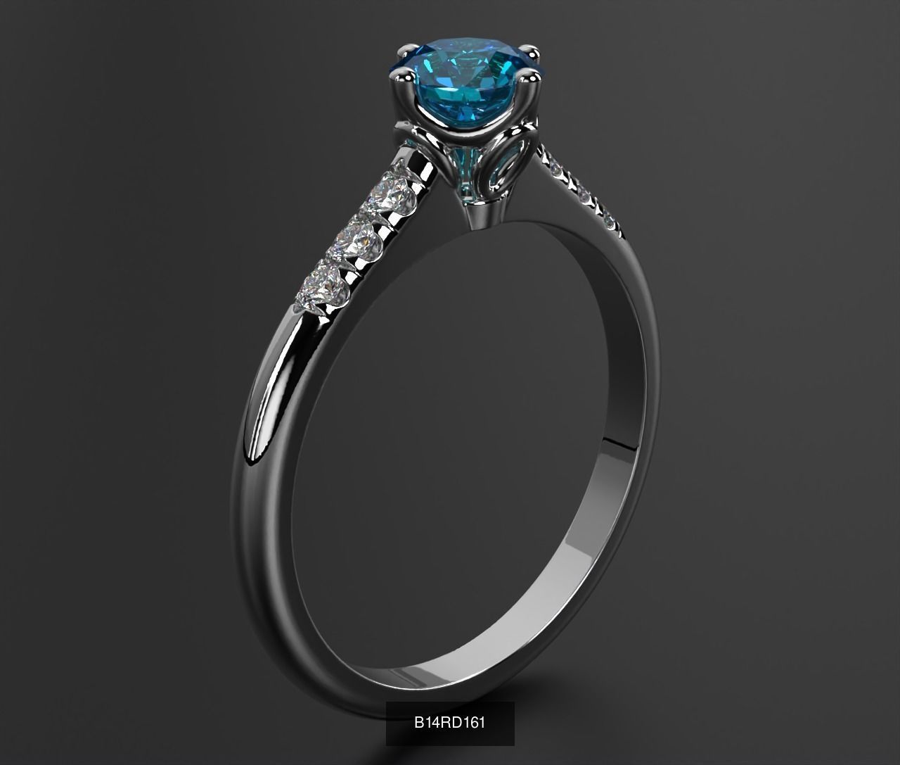 2024 B14 1-700 Engagement Rings 3D Model Collection-700 Files _245